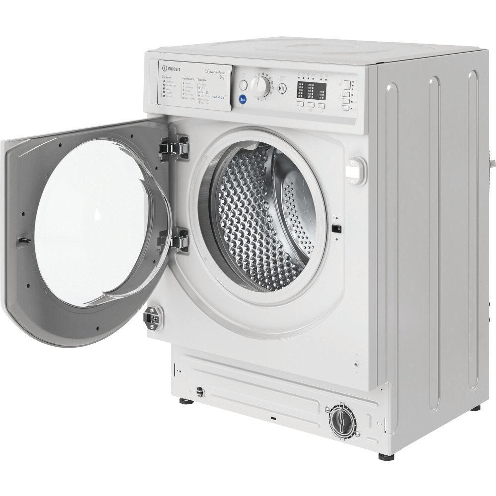 Indesit BIWMIL81284 8kg 1200rpm Integrated Washing Machine - White | Atlantic Electrics - 39478068576479 