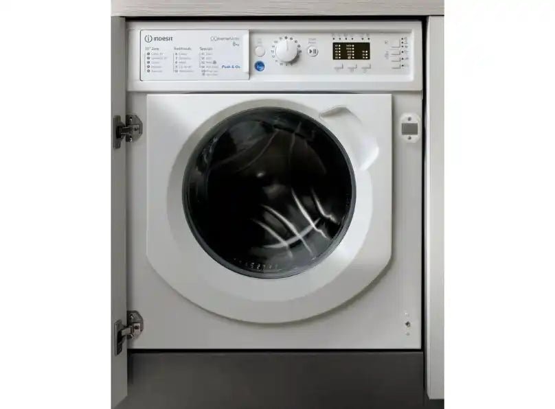 Indesit BIWMIL81485UK Integrated 8kg Washing Machine with 1400 rpm - White | Atlantic Electrics