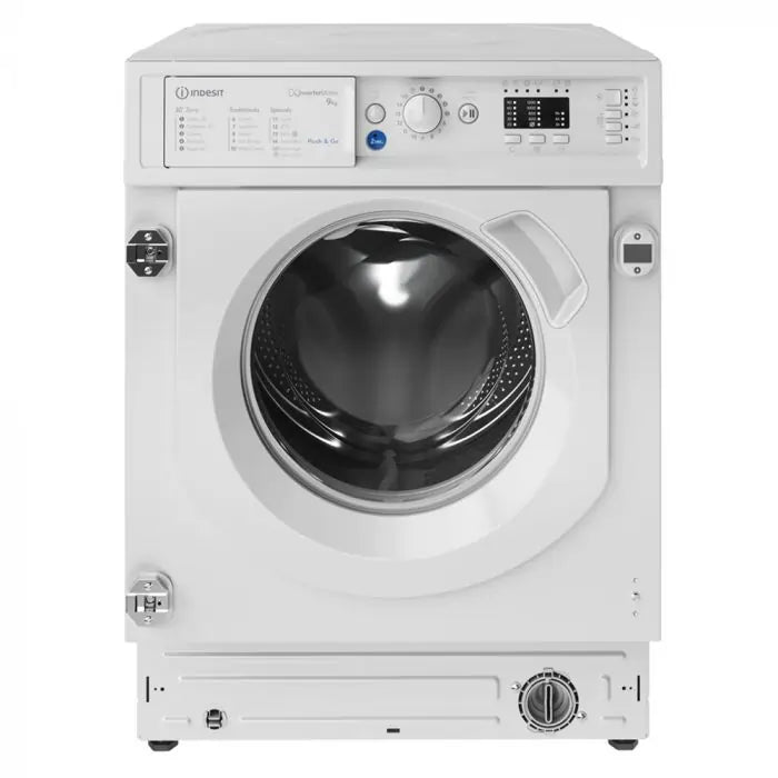 Indesit BIWMIL91485UK 9kg 1400rpm Integrated Washing Machine - White - Atlantic Electrics - 40598280077535 