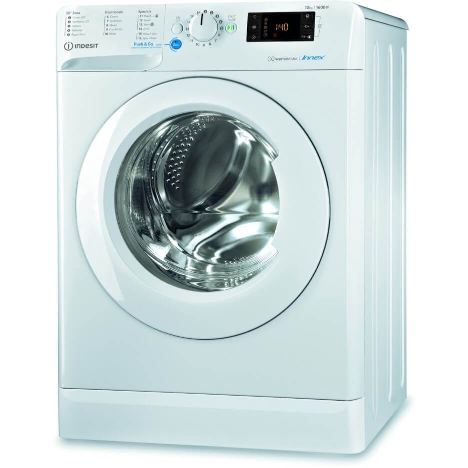 Indesit BWE101683XWUKN 10kg 1600rpm Freestanding Washing Machine - White - Atlantic Electrics