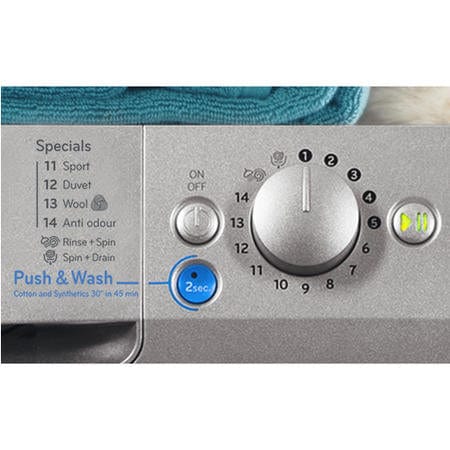 Indesit BWE91484 Freestanding Washing Machine 9kg Load 1400rpm Spin, Silver | Atlantic Electrics