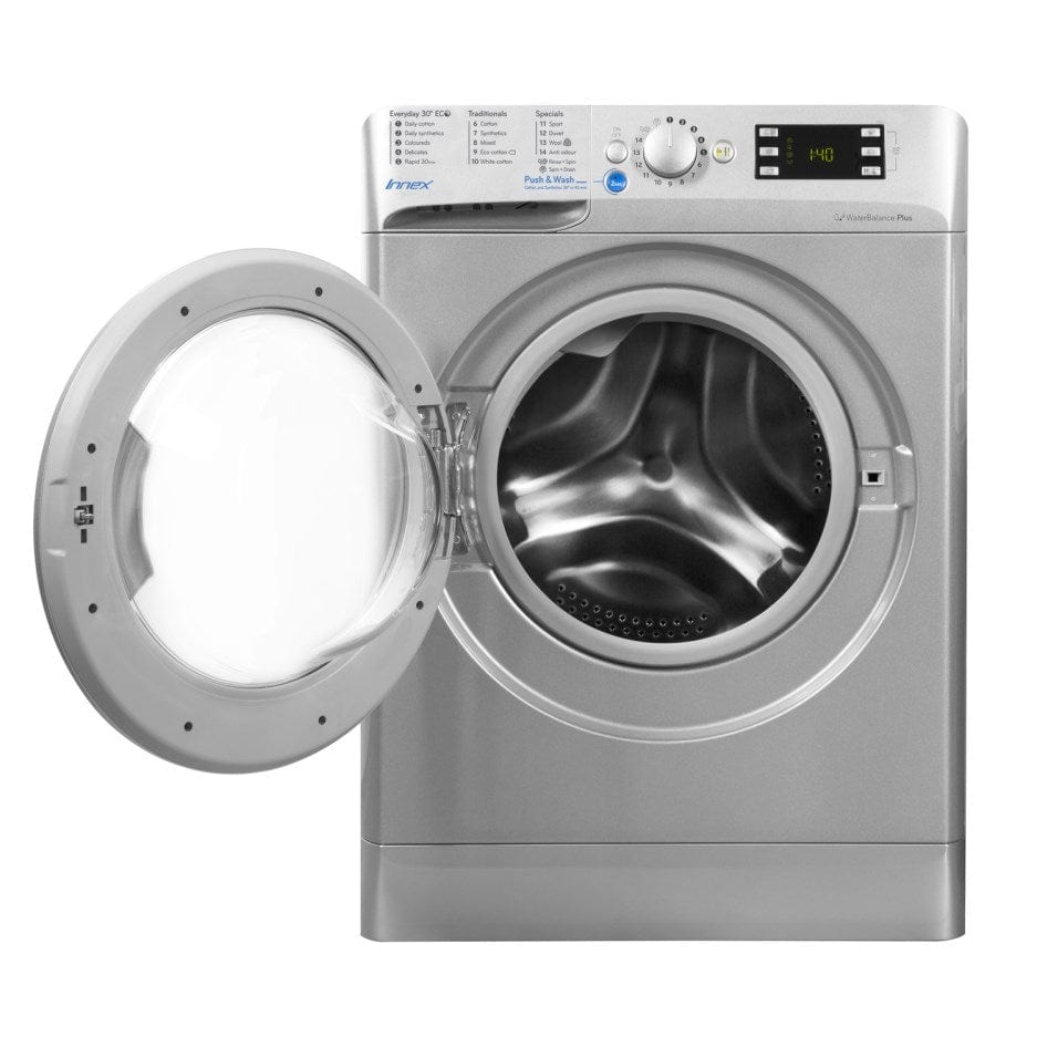 Indesit BWE91484 Freestanding Washing Machine 9kg Load 1400rpm Spin, Silver - Atlantic Electrics - 39478068019423 