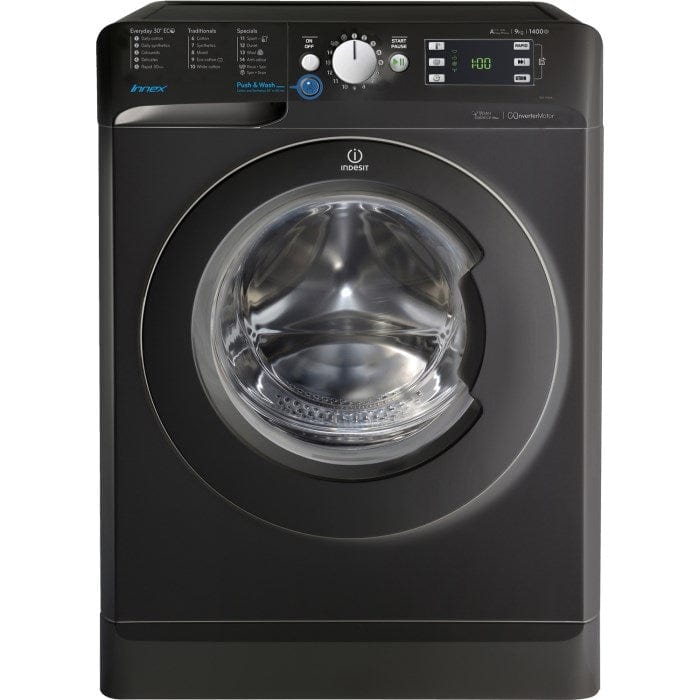 Indesit BWE91484XK 9Kg Washing Machine with 1400 rpm - Black | Atlantic Electrics - 39478067757279 