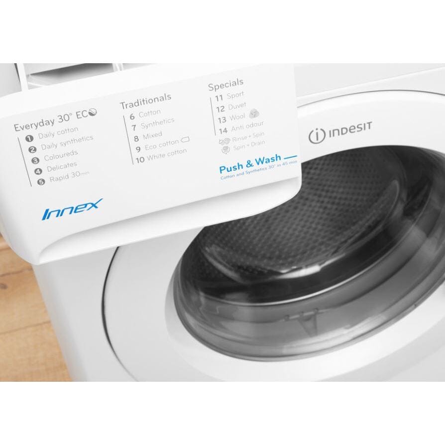 Indesit BWE91485XWUKN 9Kg Washing Machine with 1400 rpm - White | Atlantic Electrics - 39478071296223 