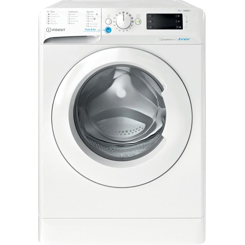 Indesit BWE91485XWUKN 9Kg Washing Machine with 1400 rpm - White - Atlantic Electrics - 39478070935775 
