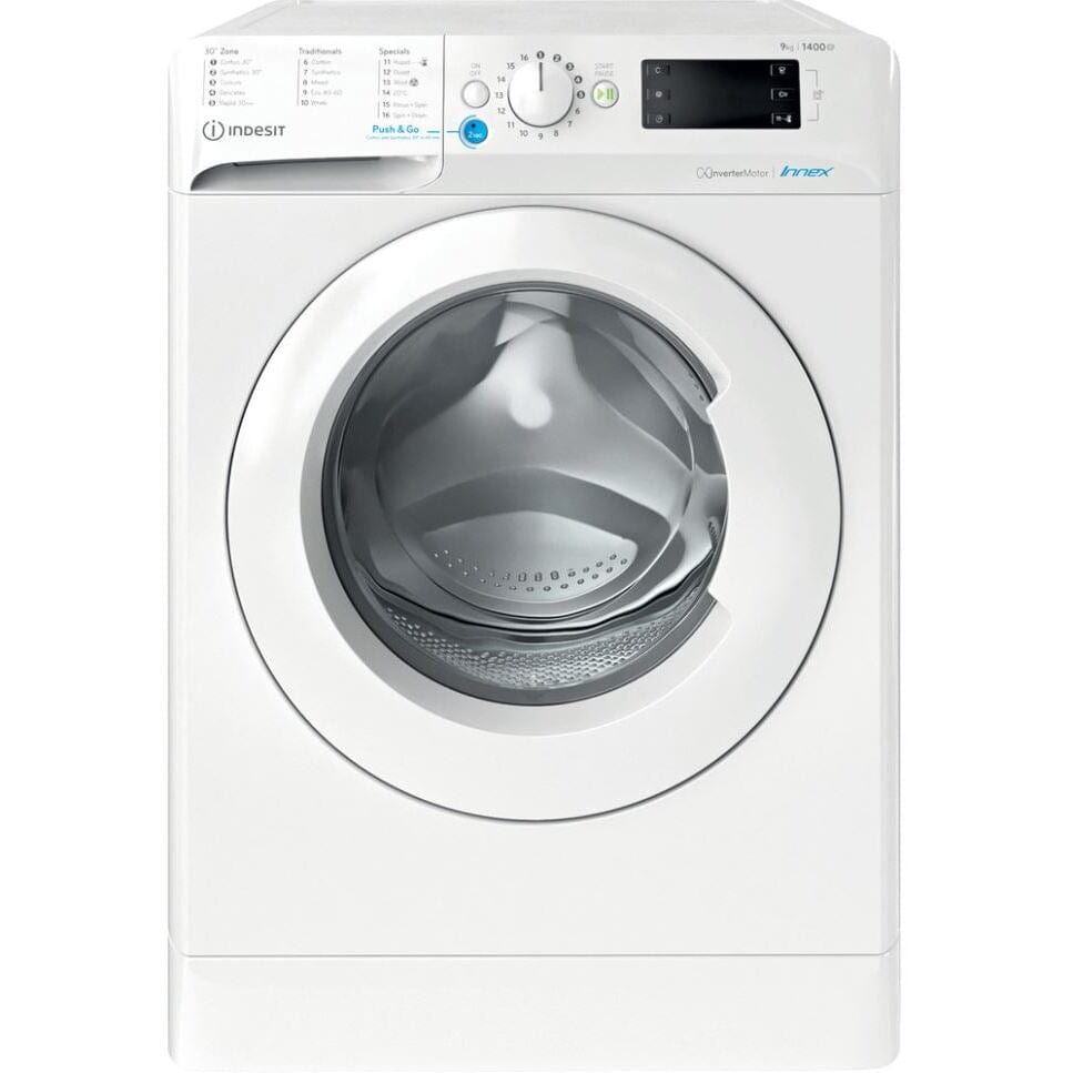 Indesit BWE91485XWUKN 9Kg Washing Machine with 1400 rpm - White | Atlantic Electrics - 39478070935775 