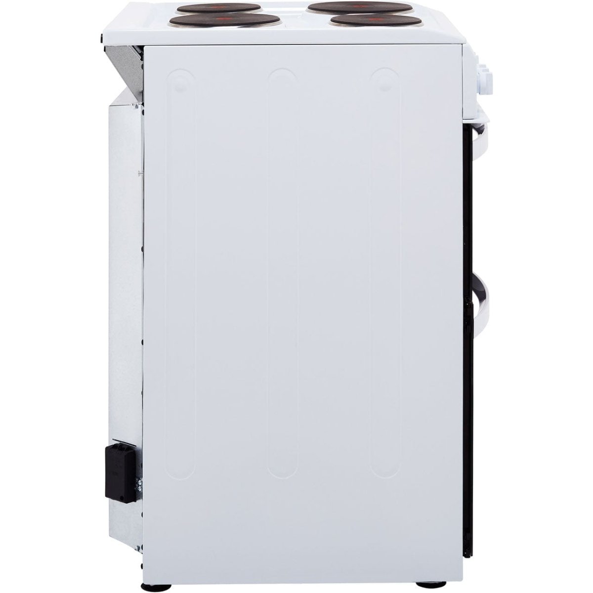 Indesit Cloe ID5E92KMW 50cm Electric Cooker with Solid Plate Hob - White - A Rated | Atlantic Electrics