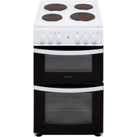 Thumbnail Indesit Cloe ID5E92KMW 50cm Electric Cooker with Solid Plate Hob - 39478071132383