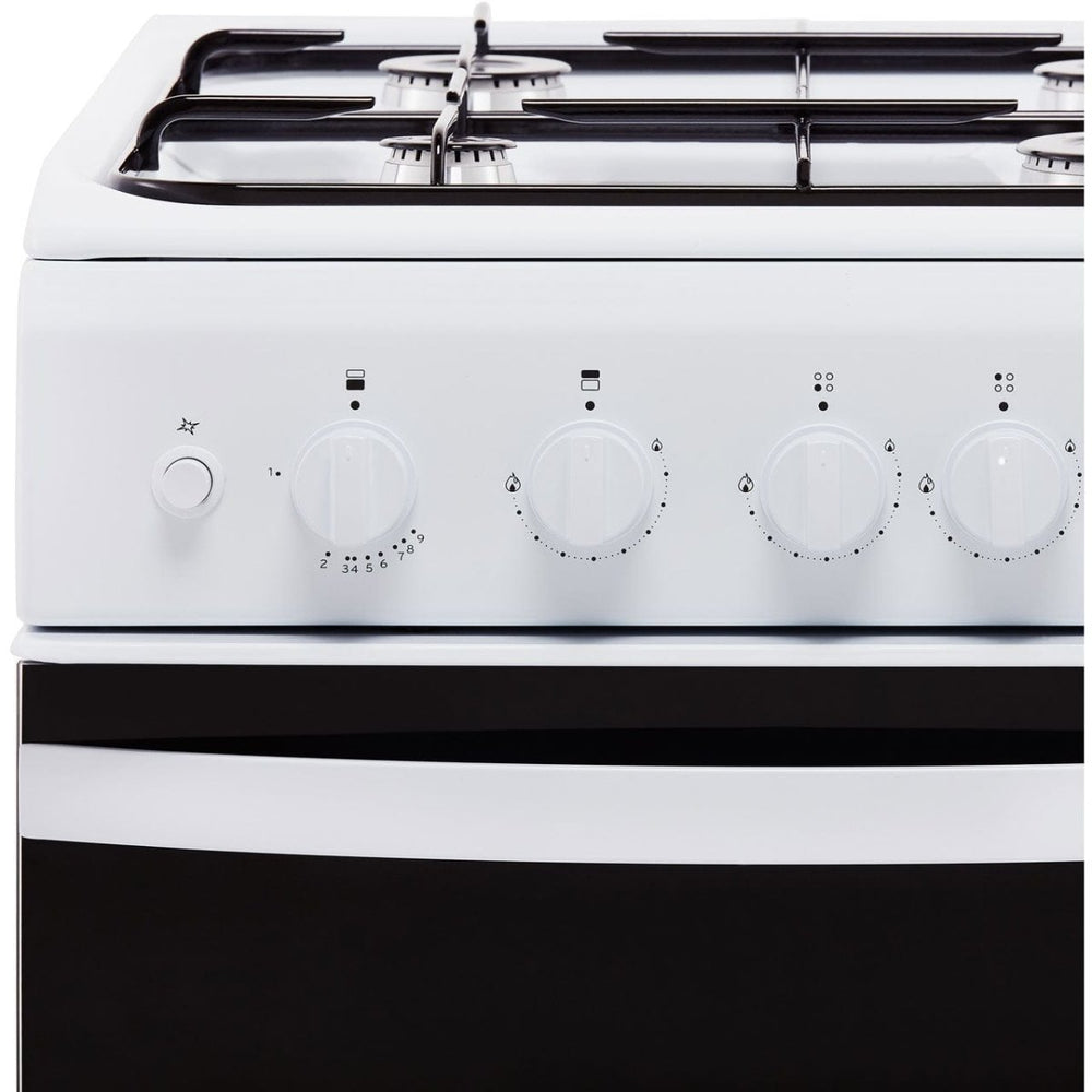 Indesit Cloe ID5G00KMW 50cm Gas Cooker with Full Width Gas Grill - White - A Rated | Atlantic Electrics - 39478073655519 