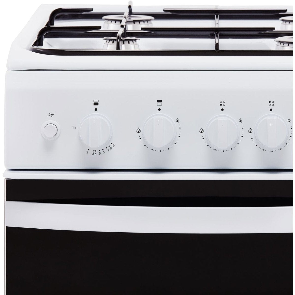Indesit Cloe ID5G00KMW 50cm Gas Cooker with Full Width Gas Grill - White - A Rated | Atlantic Electrics