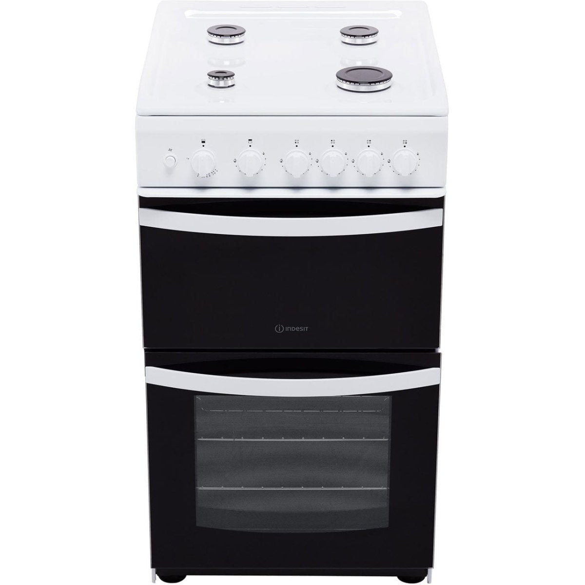 Indesit Cloe ID5G00KMW 50cm Gas Cooker with Full Width Gas Grill - White - A Rated | Atlantic Electrics