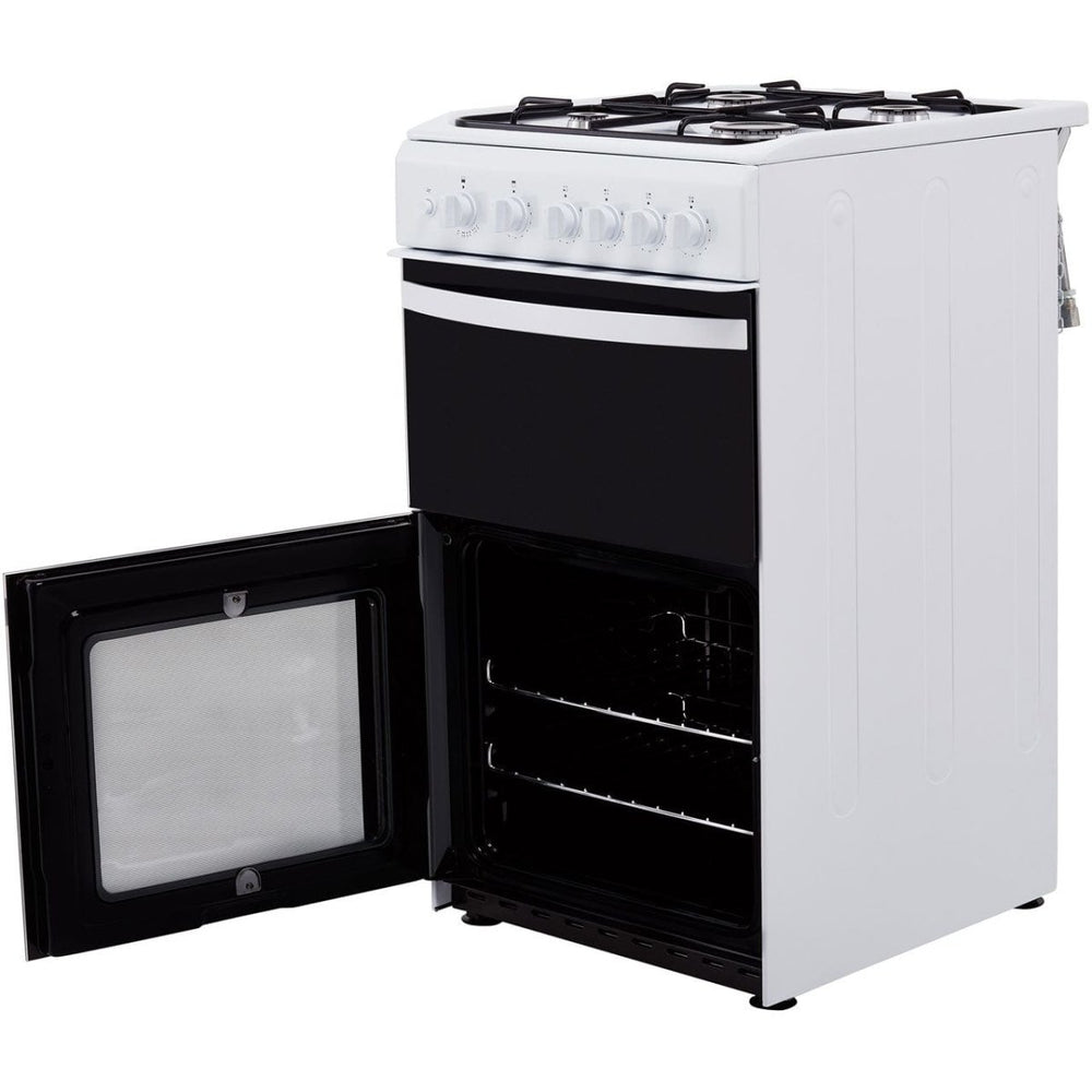 Indesit Cloe ID5G00KMW 50cm Gas Cooker with Full Width Gas Grill - White - A Rated | Atlantic Electrics - 39478073557215 