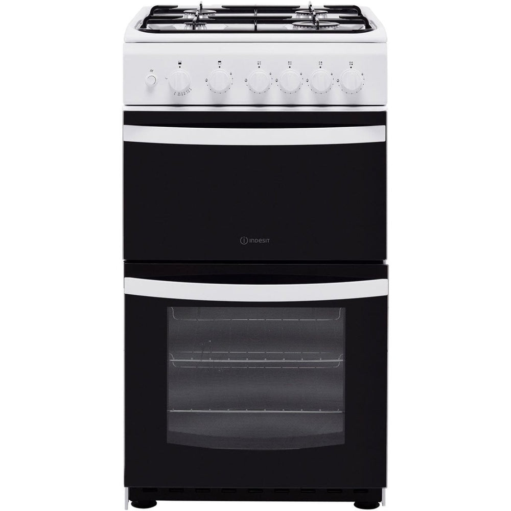 Indesit Cloe ID5G00KMW 50cm Gas Cooker with Full Width Gas Grill - White - A Rated | Atlantic Electrics - 39478073426143 