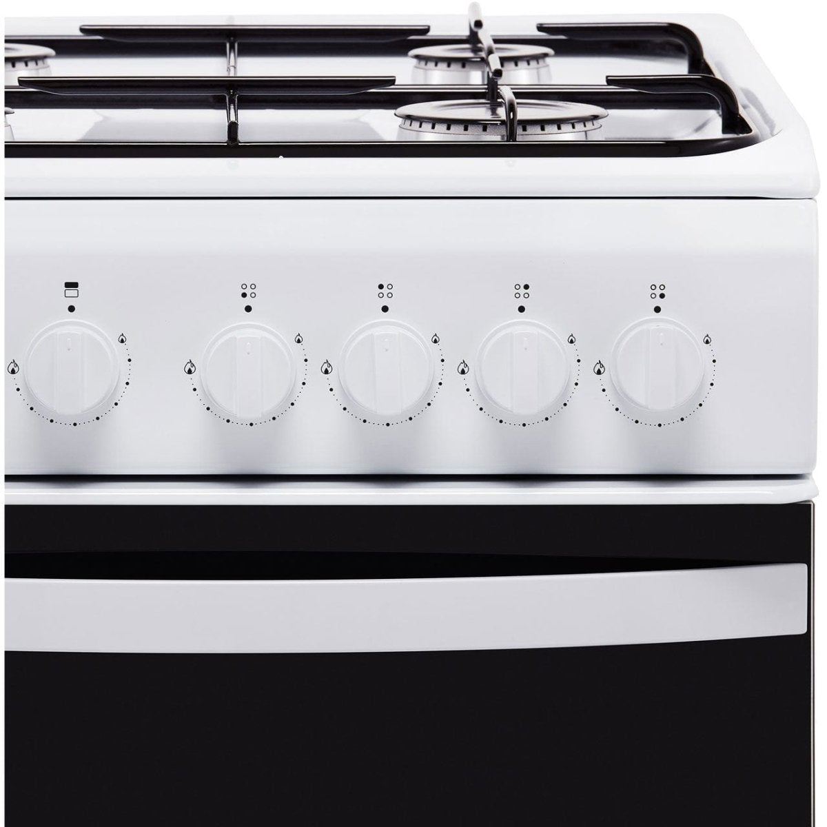 Indesit Cloe ID5G00KMW 50cm Gas Cooker with Full Width Gas Grill - White - A Rated | Atlantic Electrics