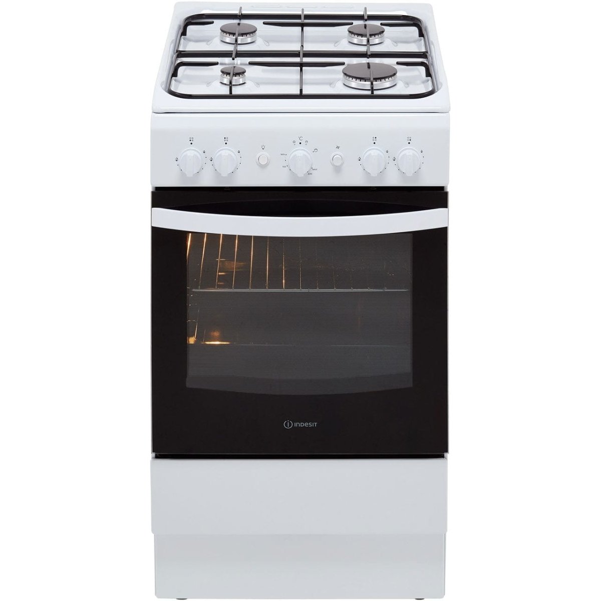 Indesit Cloe IS5G1KMW 50cm Gas Cooker - White - A Rated | Atlantic Electrics
