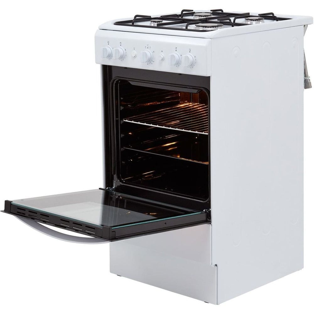 Indesit Cloe IS5G1KMW 50cm Gas Cooker - White - A Rated - Atlantic Electrics - 39478074179807 