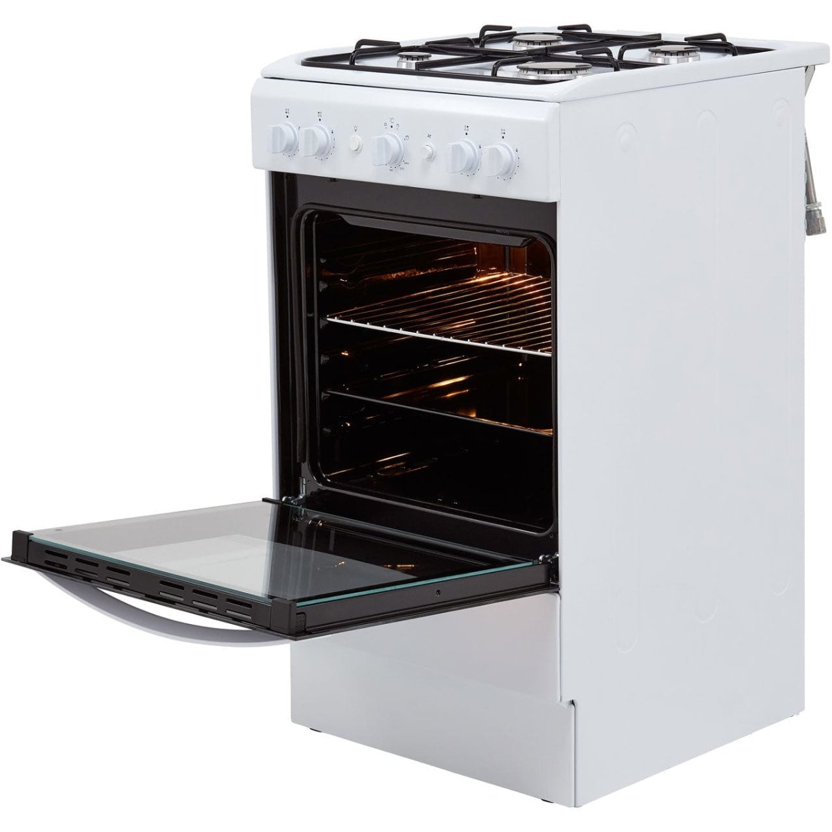 Indesit Cloe IS5G1KMW 50cm Gas Cooker - White - A Rated - Atlantic Electrics