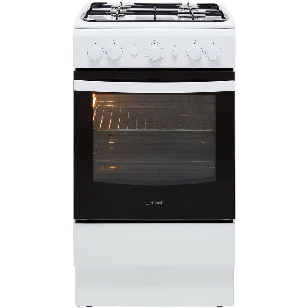 Indesit Cloe IS5G1KMW 50cm Gas Cooker - White - A Rated - Atlantic Electrics - 39478074015967 