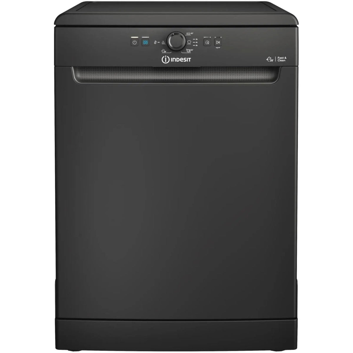 Indesit D2FHK26BUK 14 Place Settings Freestanding Dishwasher - Black | Atlantic Electrics