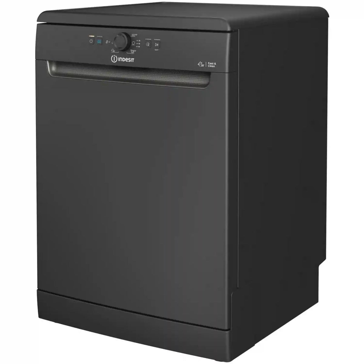Indesit D2FHK26BUK 14 Place Settings Freestanding Dishwasher - Black | Atlantic Electrics