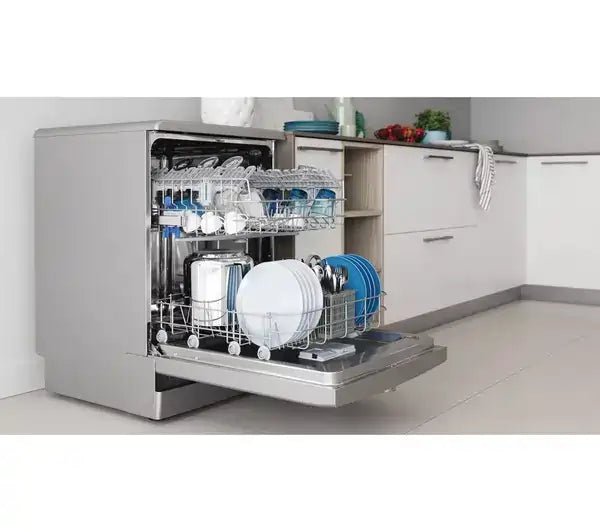 Indesit D2FHK26SUK Full-size Dishwasher - Silver | Atlantic Electrics - 40456511520991 