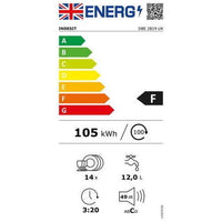 Thumbnail Indesit DBE2B19UK Semi Integrated Standard Dishwasher - 39478072508639
