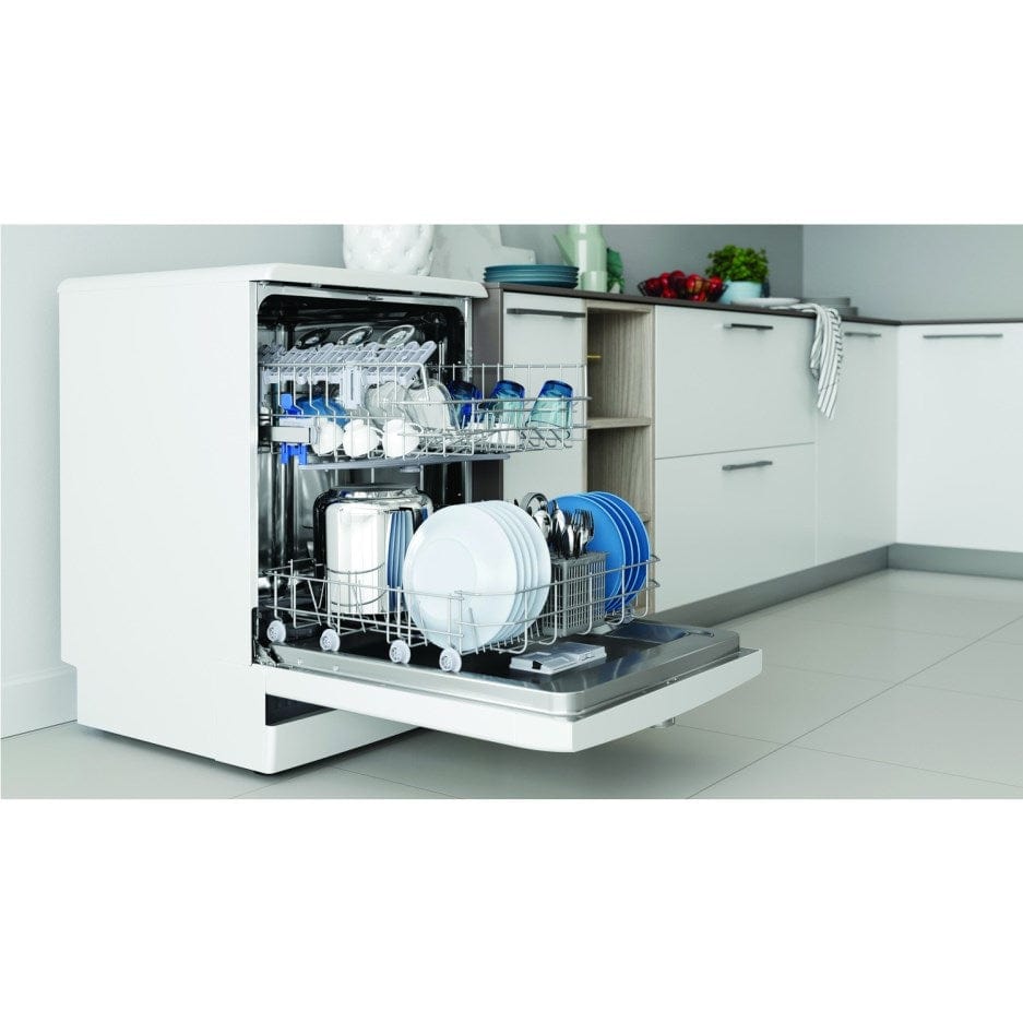 Indesit DFE1B19 Freestanding 13 place settings Dishwasher - White - Atlantic Electrics - 39478074441951 