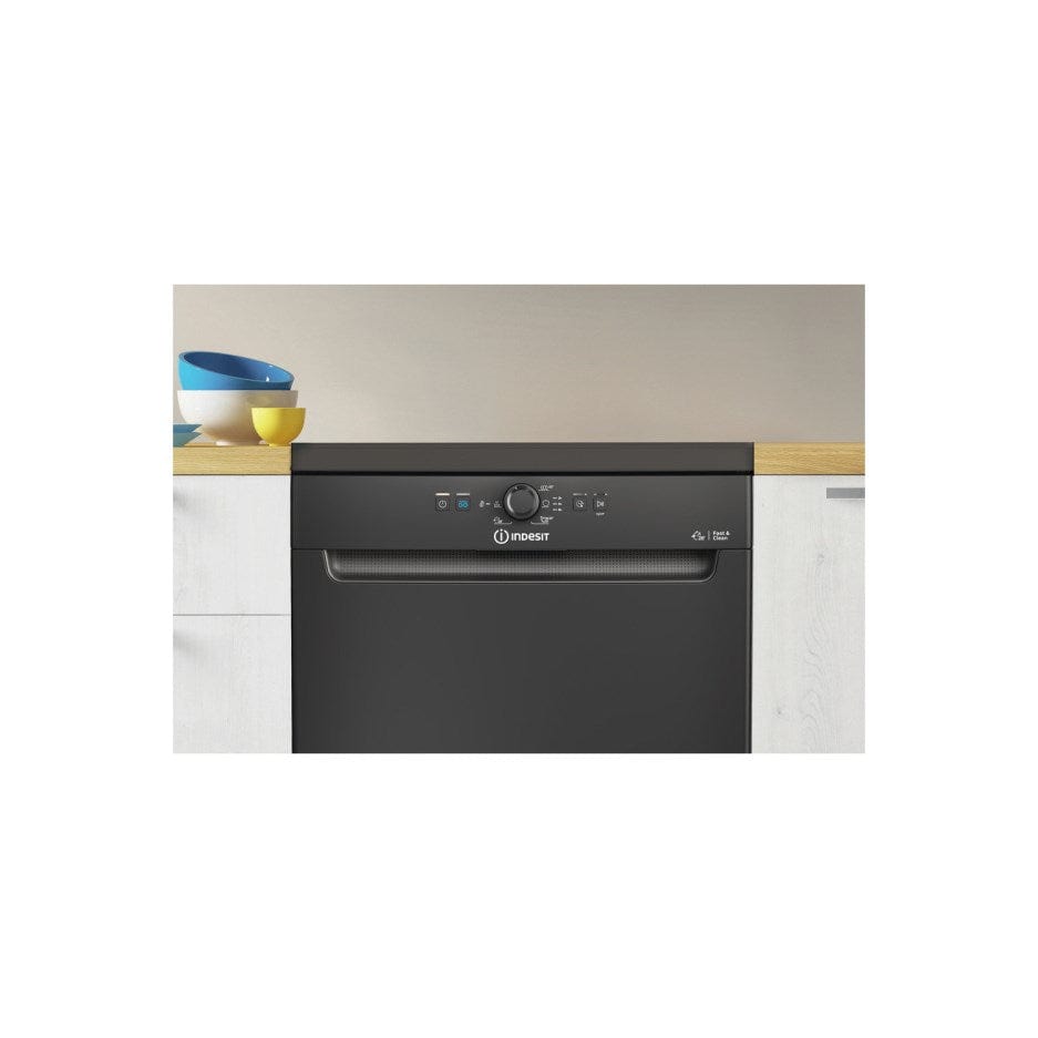 Indesit DFE1B19B Freestanding Dishwasher 13 place Black - Atlantic Electrics - 39478074736863 