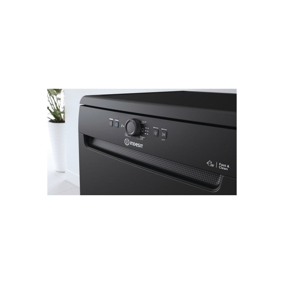 Indesit DFE1B19B Freestanding Dishwasher 13 place Black - Atlantic Electrics - 39478074671327 