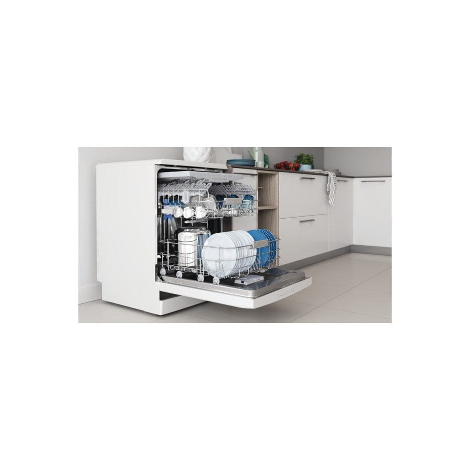 Indesit DFO3T133FUK 14 place settings Freetanding Dishwasher - White - Atlantic Electrics - 39478077456607 