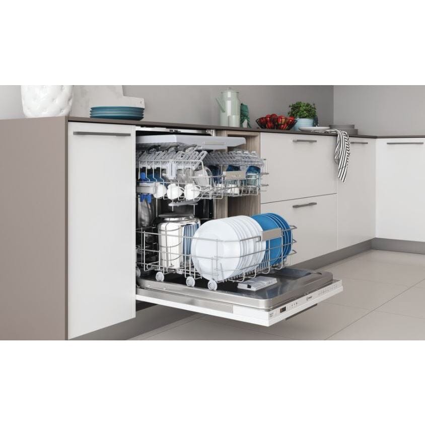 Indesit DIO3T131FEUK 14 Place Fully Integrated Dishwasher With Cutlery Tray - Atlantic Electrics - 39478079127775 