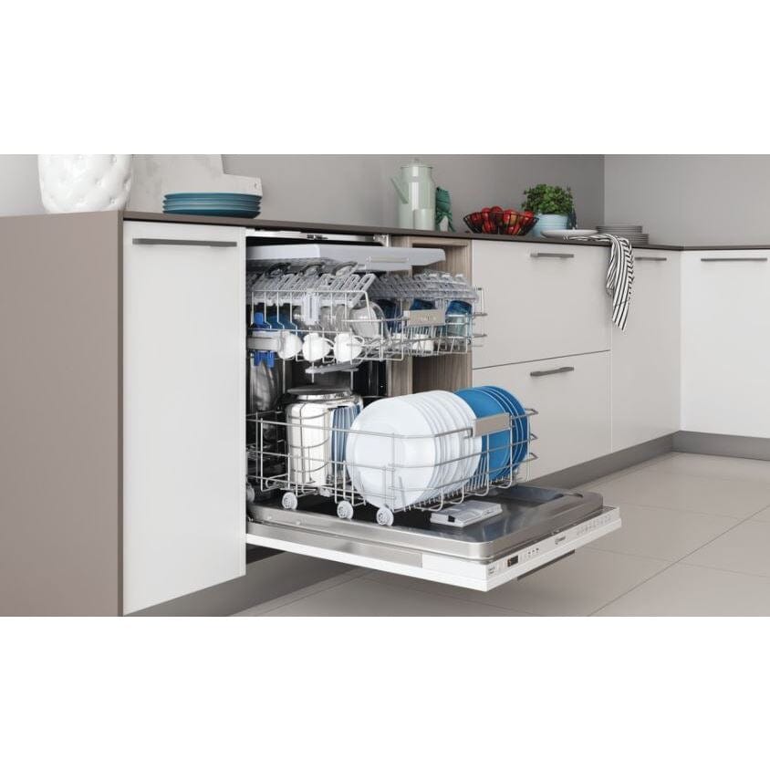 Indesit DIO3T131FEUK 14 Place Fully Integrated Dishwasher With Cutlery Tray | Atlantic Electrics - 39478079127775 