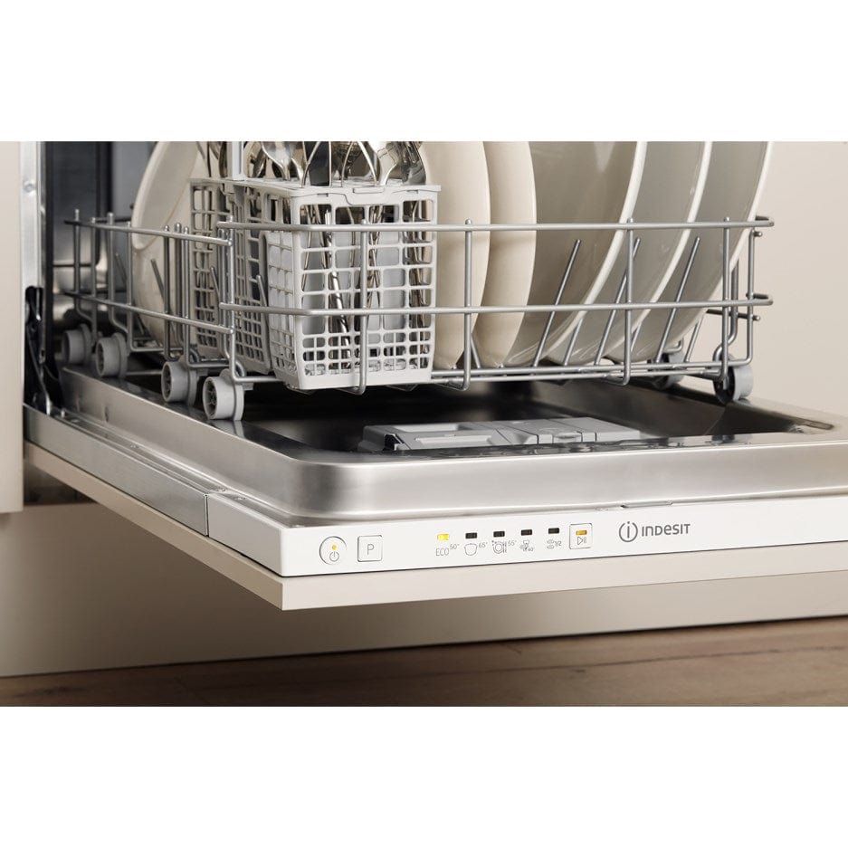 Indesit DSFE1B10 10 Place setting capacity Slimline Dishwasher - White - Atlantic Electrics - 39478078341343 