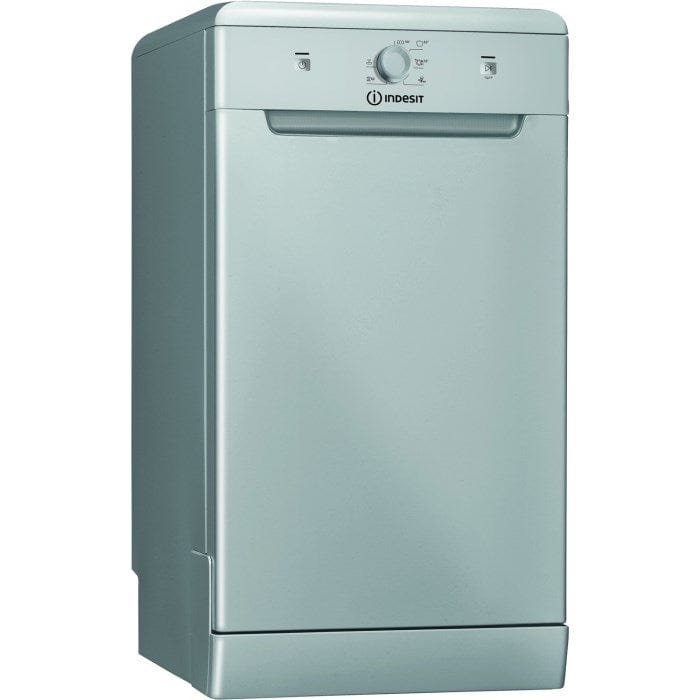 Indesit DSFE1B10S 10 Place Slimline Freestanding Dishwasher with Quick Wash - Silver - Atlantic Electrics - 39478075228383 
