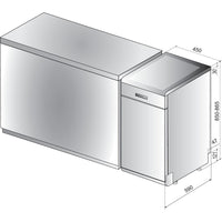 Thumbnail Indesit DSFO3T224Z 10 Place Slimline Freestanding Dishwasher - 39478075621599