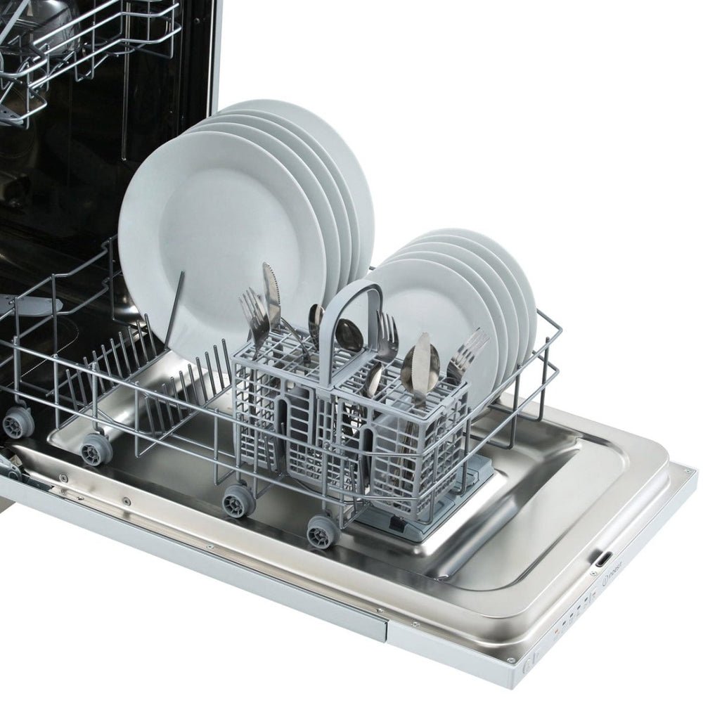 INDESIT DSIE2B10 10 Place Slimline Fully Integrated Dishwasher with Quick Wash - White - Atlantic Electrics - 39478076899551 
