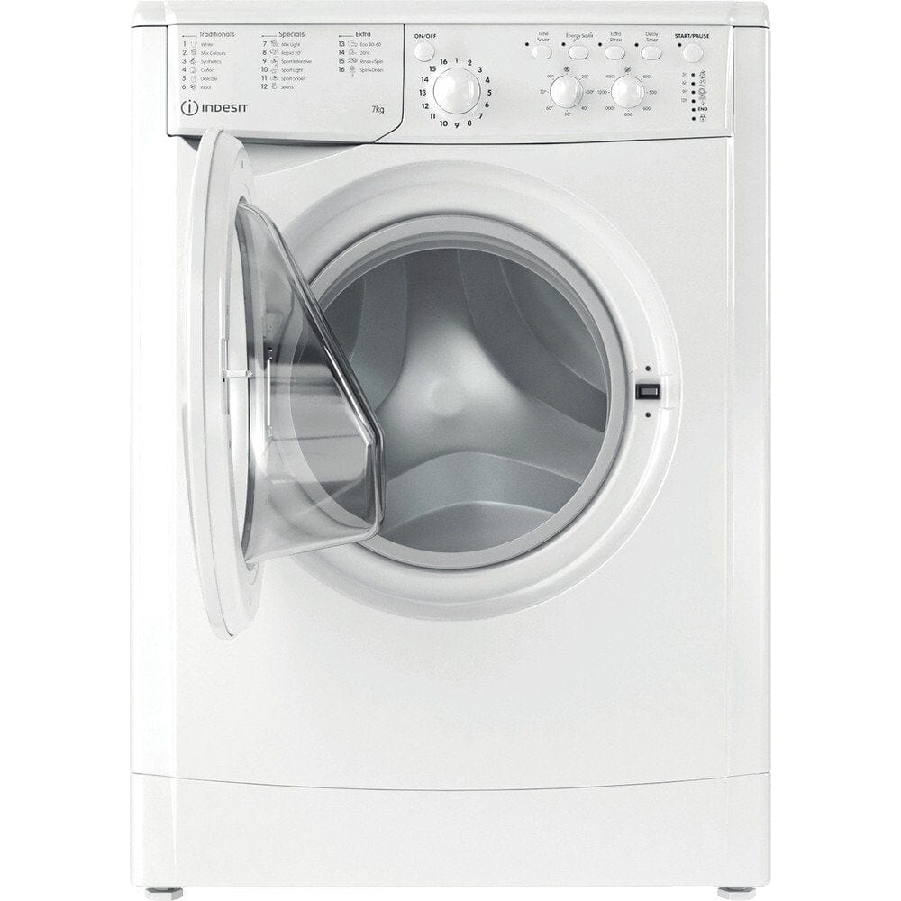Indesit Eco Time IWC81283WUKN 8Kg Washing Machine with 1200 rpm - White - Atlantic Electrics - 39478076408031 