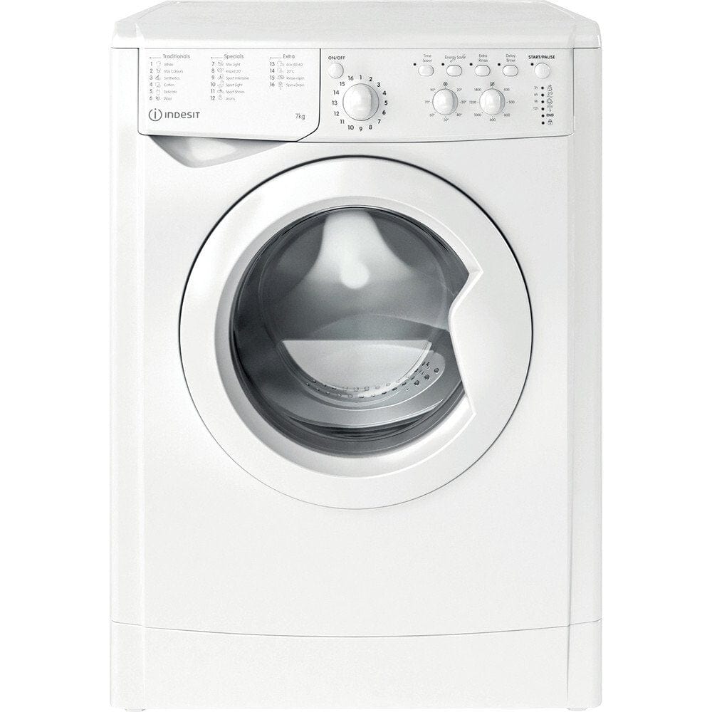 Indesit Eco Time IWC81283WUKN 8Kg Washing Machine with 1200 rpm - White - Atlantic Electrics - 39478076244191 