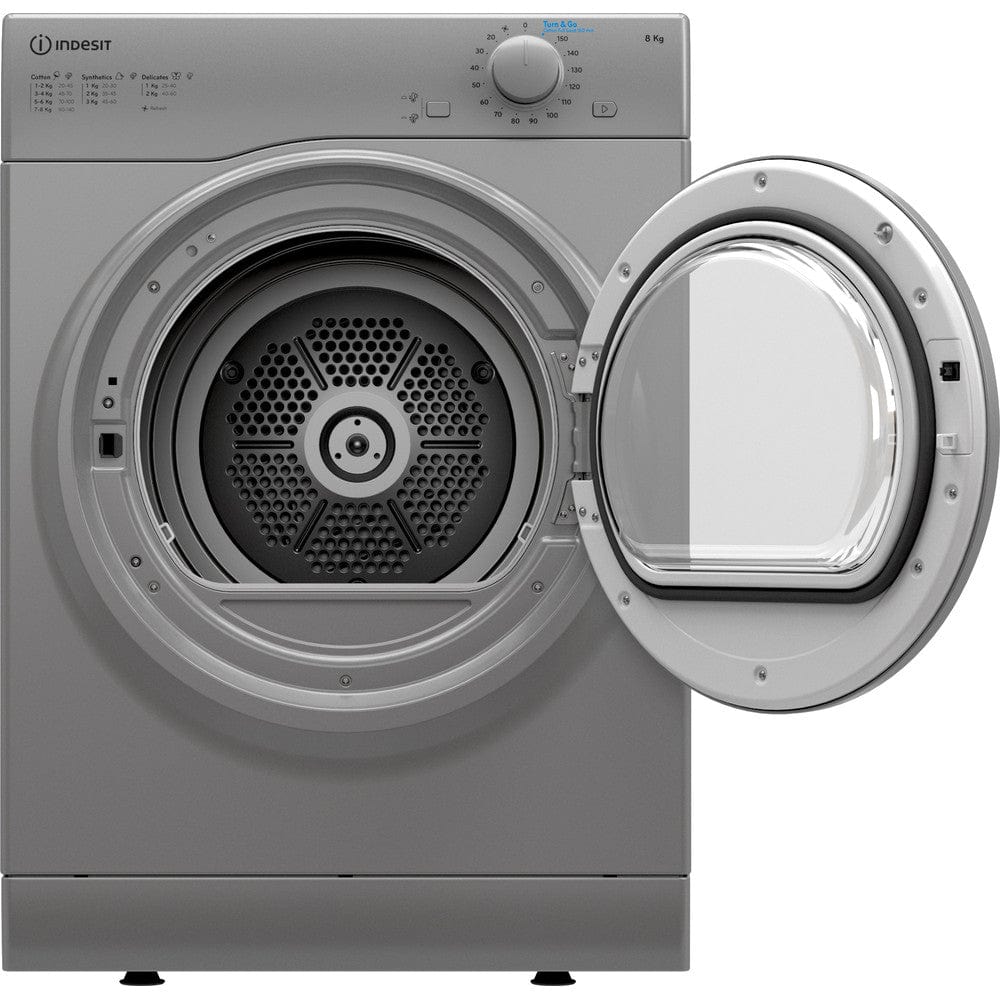 Indesit I1D80SUK 8KG Vented Tumble Dryer Silver | Atlantic Electrics - 39478076211423 