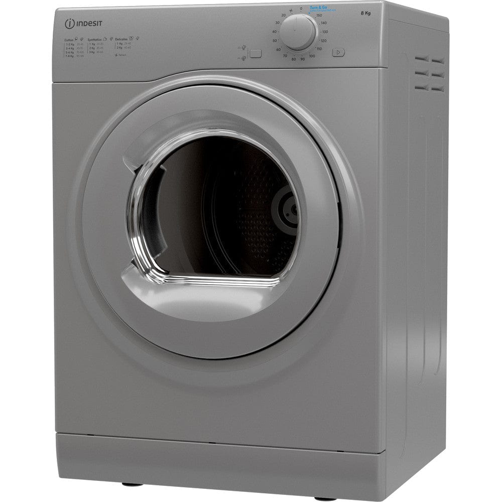 Indesit I1D80SUK 8KG Vented Tumble Dryer Silver | Atlantic Electrics - 39478076047583 