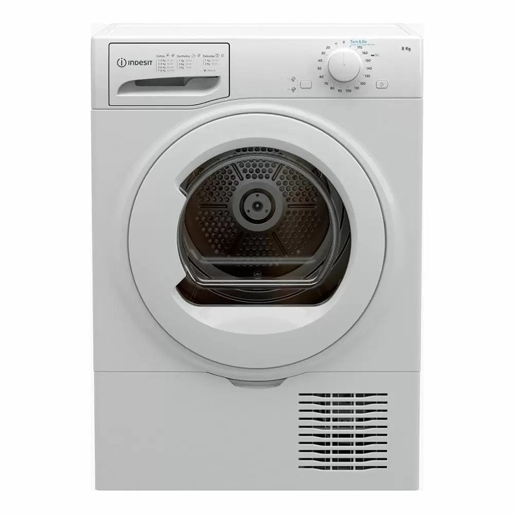 Indesit I2D81WUK 8Kg Freestanding Condenser Tumble Dryer - White | Atlantic Electrics - 39478078669023 