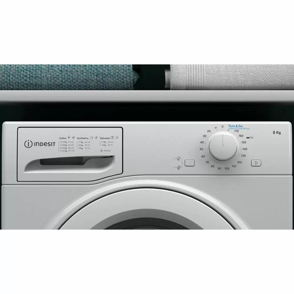 Indesit I2D81WUK 8Kg Freestanding Condenser Tumble Dryer - White | Atlantic Electrics - 39478078603487 