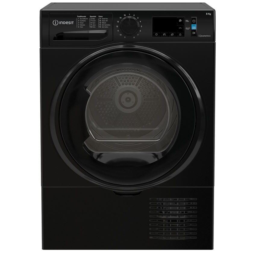 Indesit I3D81BUK 8kg Condenser Tumble Dryer - Black - Atlantic Electrics - 39478080110815 