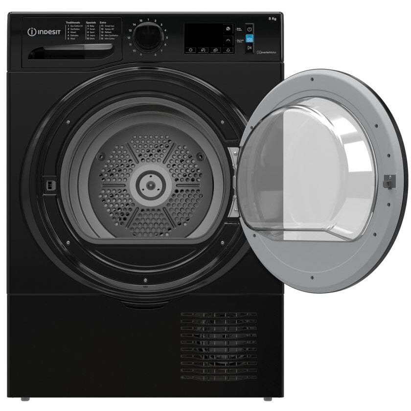 Indesit I3D81BUK 8kg Condenser Tumble Dryer - Black - Atlantic Electrics - 39478080274655 