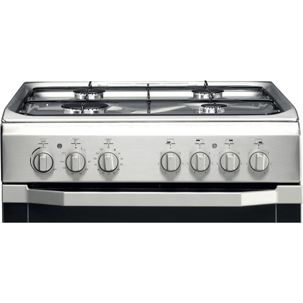 Indesit I6G52X 60cm Single Oven Dual Fuel Cooker - Stainless Steel - Atlantic Electrics - 39478079750367 