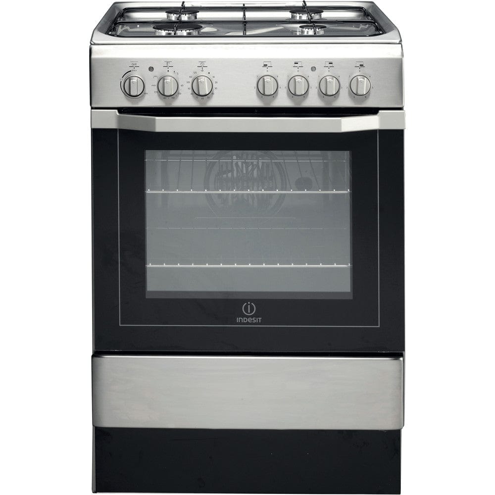 Indesit I6G52X 60cm Single Oven Dual Fuel Cooker - Stainless Steel | Atlantic Electrics - 39478079684831 
