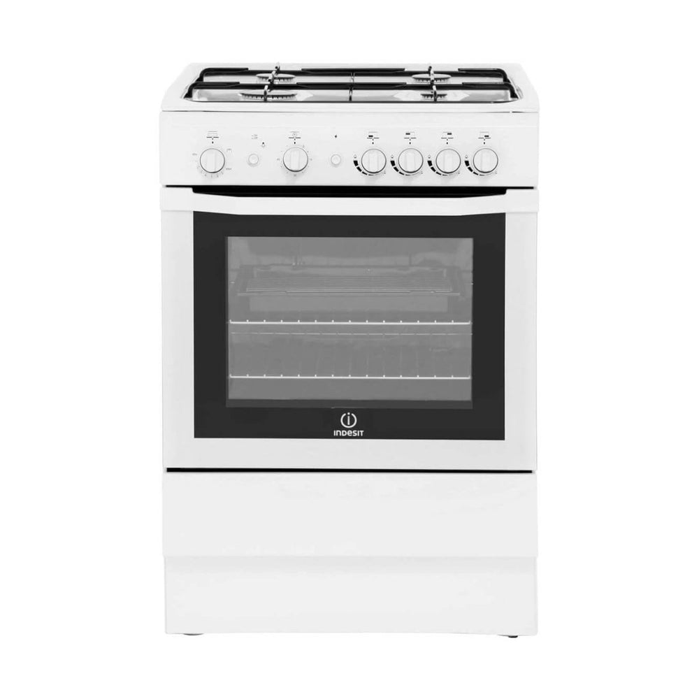 INDESIT I6GG1W 60cm Gas Cooker with Single Oven - White - Atlantic Electrics - 39478081683679 