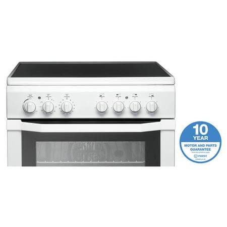 INDESIT I6VV2AW 60cm Single Oven Electric Cooker with Ceramic Hob 59 litre - White - Atlantic Electrics - 39478080733407 