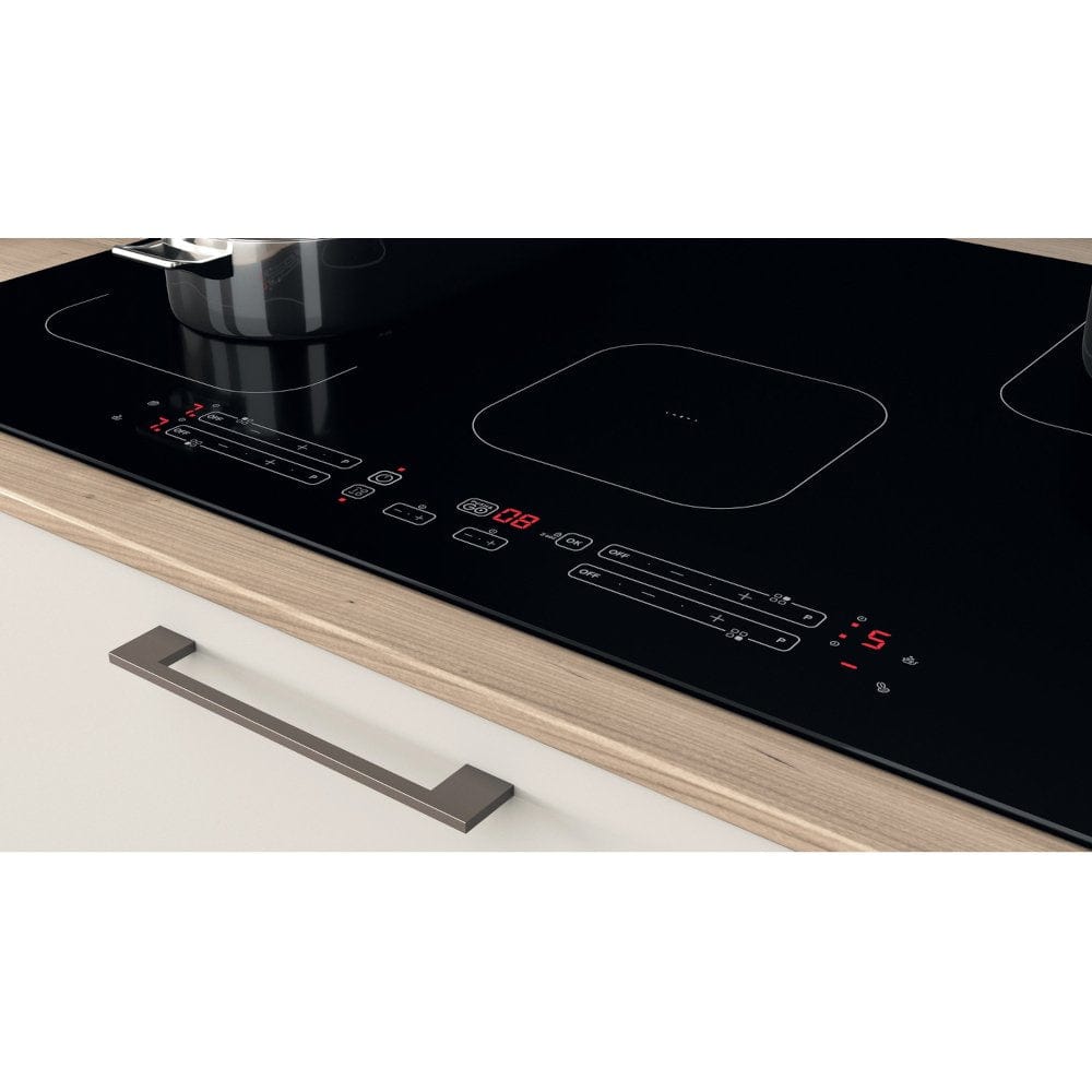 Indesit IB21B77NE 77cm 4 Zone Induction Hob with Dualzone Black | Atlantic Electrics - 39478081552607 