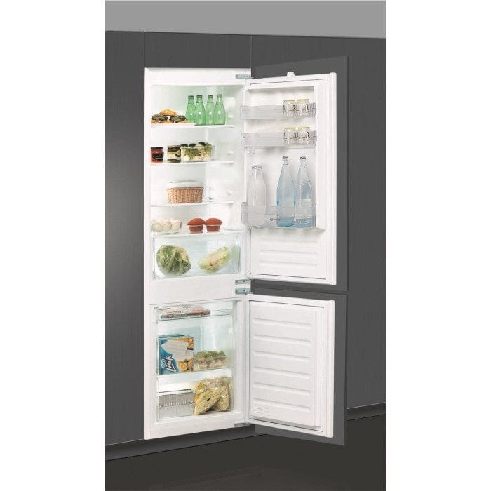 Indesit IB7030A1D 54cm Wide Low Frost 70-30 Integrated Upright Fridge Freezer - White - Atlantic Electrics - 39478080012511 